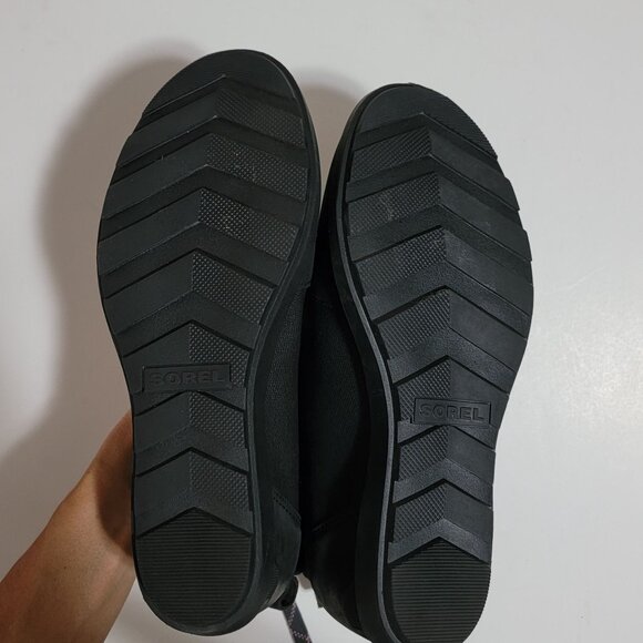 NEW Sorel Evie II NW Lace Up Boots Womens 10 Black Casual Outdoors Rugged - Picture 7 of 9